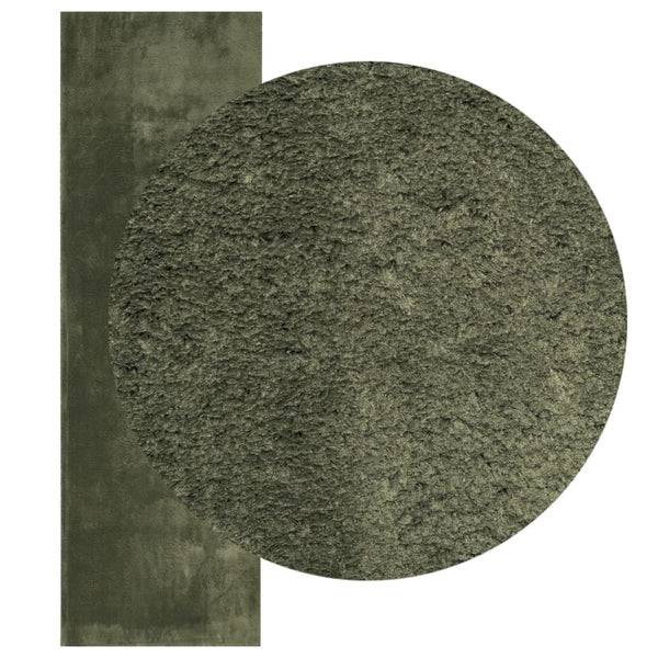 Waldgrüner Kurzflor Teppich HUARTE 80x250 cm