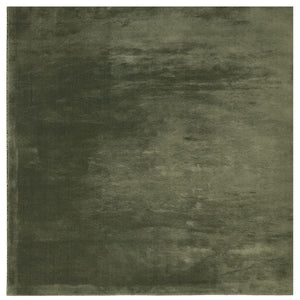Waldgrüner Kurzflor Teppich HUARTE, 120x120 cm