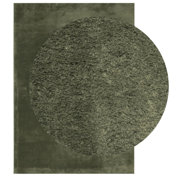 Waldgrüner Kurzflor Teppich HUARTE 140x200 cm