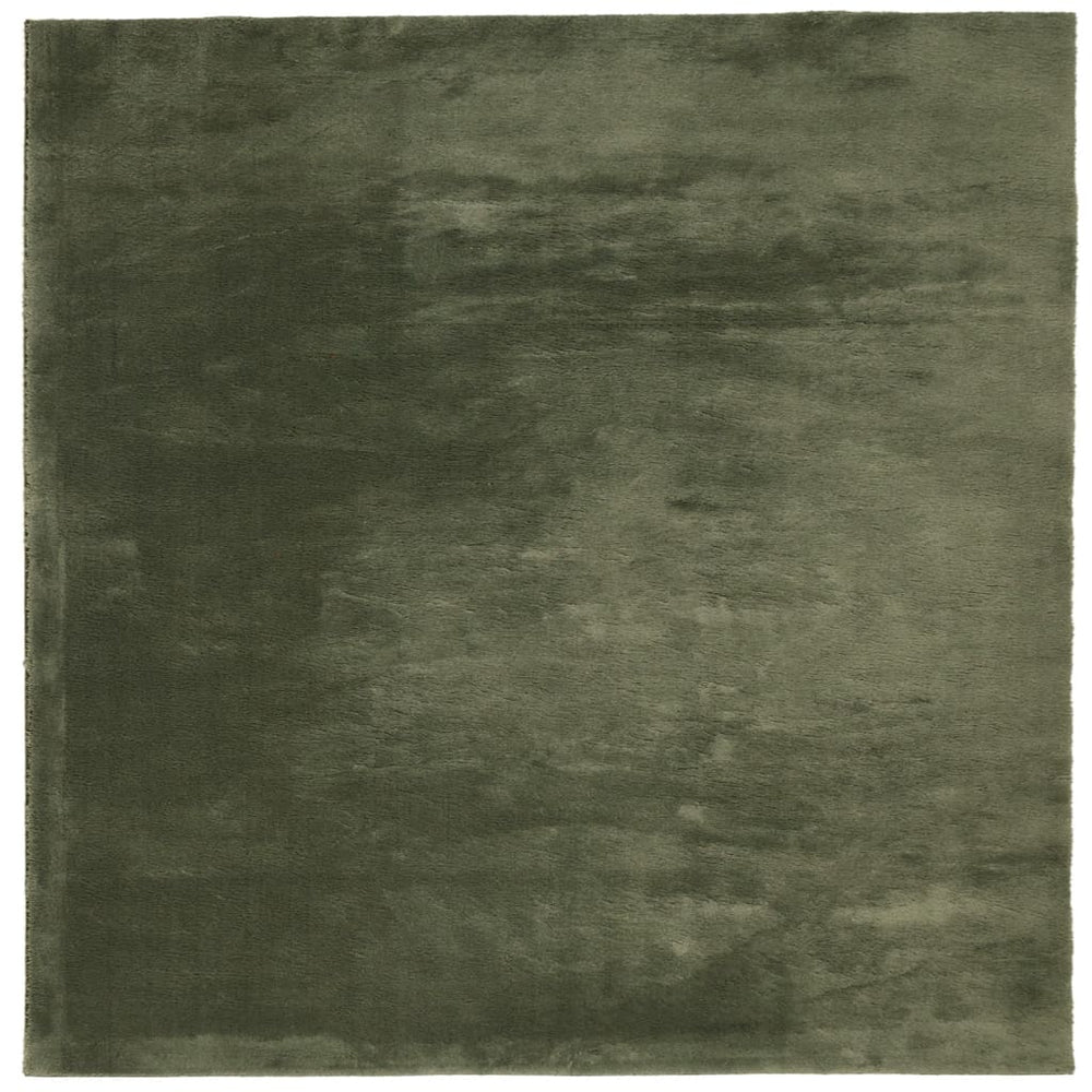 Waldgrüner Teppich HUARTE, 200x200 cm