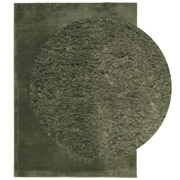 Waldgrüner Kurzflor Teppich 200x280 cm