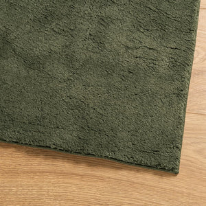 Waldgrüner Kurzflor Teppich 200x280 cm