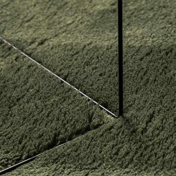 Waldgrüner Kurzflor Teppich 200x280 cm
