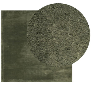vidaXL Tapis HUARTE à poils courts doux et lavable vert forêt 240x240 cm