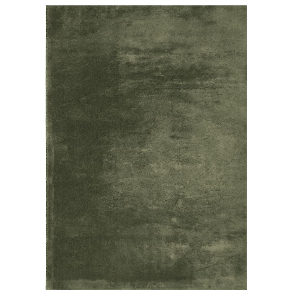 Waldgrüner Kurzflor Teppich 240x340 cm