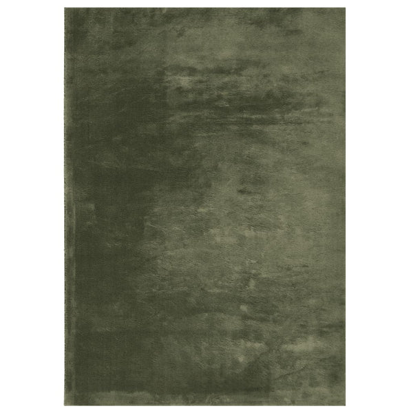 Waldgrüner Kurzflor Teppich 240x340 cm