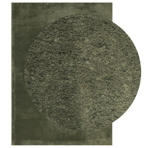 Waldgrüner Kurzflor Teppich 240x340 cm