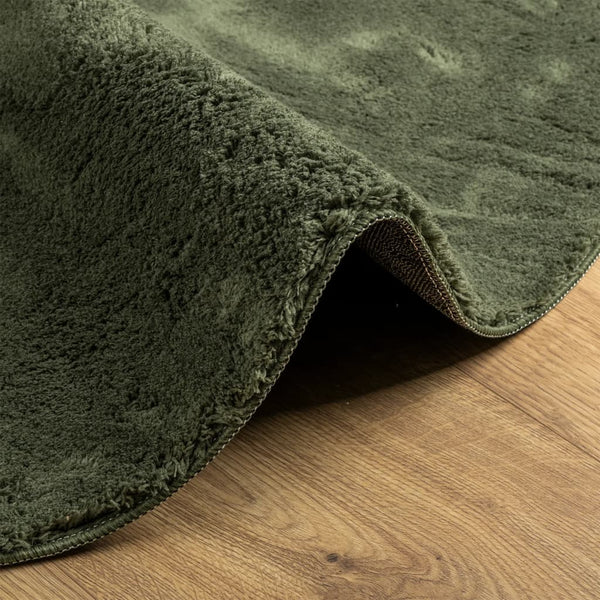 Runder Teppich HUARTE Waldgrün Ø 80cm