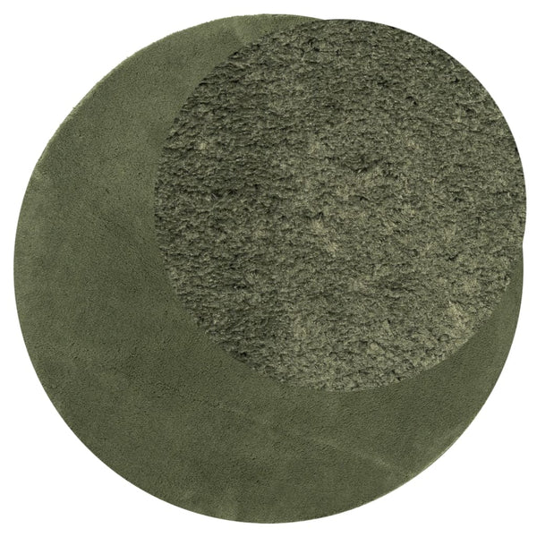 Waldgrüner Kurzflor Teppich HUARTE Ø 100cm