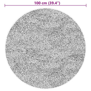Waldgrüner Kurzflor Teppich HUARTE Ø 100cm