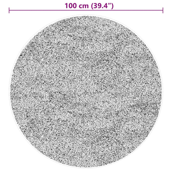 Waldgrüner Kurzflor Teppich HUARTE Ø 100cm