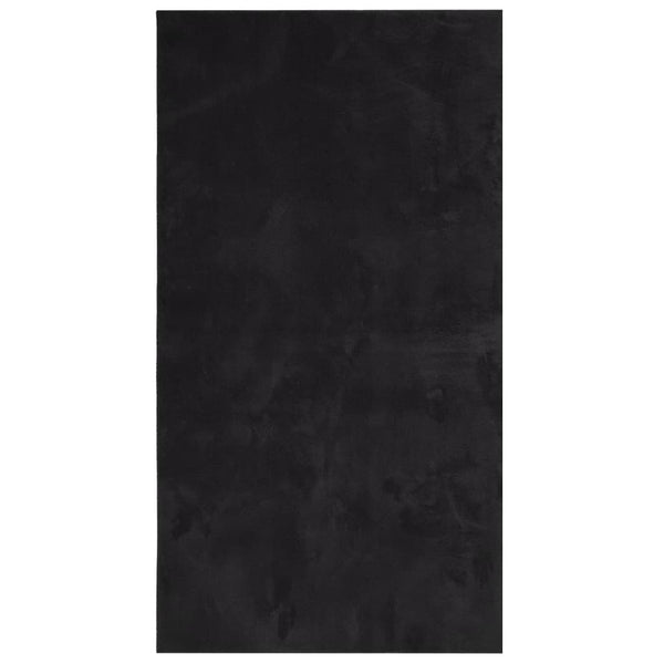 Schwarzer Teppich HUARTE, 60x110 cm, Kurzflor