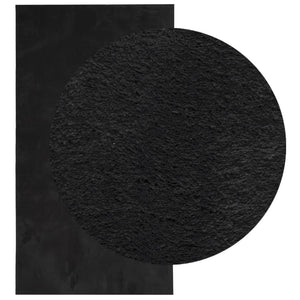 Schwarzer Teppich HUARTE, 60x110 cm, Kurzflor