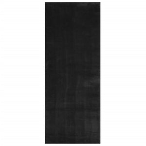 Schwarzer Kurzflor Teppich HUARTE 80x200 cm