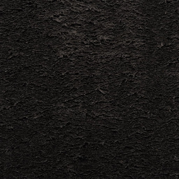 Schwarzer Kurzflor Teppich HUARTE 80x200 cm