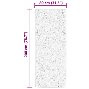 Schwarzer Kurzflor Teppich HUARTE 80x200 cm