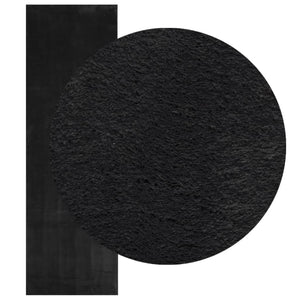 vidaXL Tapis HUARTE à poils courts doux et lavable Noir 80x250 cm