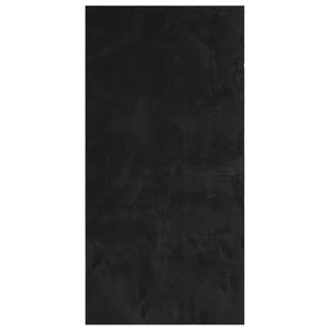 Schwarzer Kurzflor Teppich HUARTE 100x200 cm