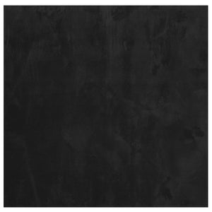 Schwarzer Kurzflor Teppich HUARTE 120x120 cm