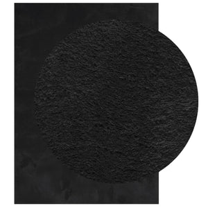 vidaXL Tapis HUARTE à poils courts, doux et lavable Noir 200x280 cm