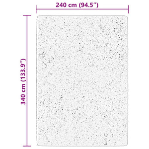 Schwarzer Kurzflor Teppich HUARTE 240x340 cm