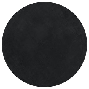 vidaXL Tapis HUARTE à poils courts, doux et lavable Noir Ø 100 cm