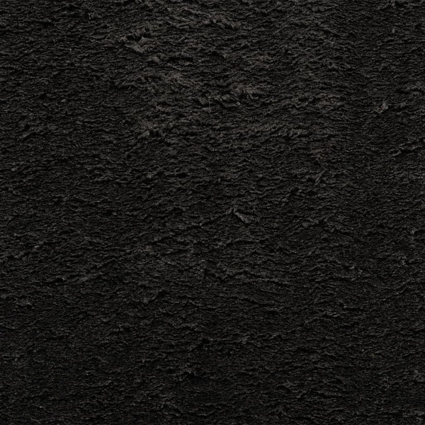 vidaXL Tapis HUARTE à poils courts, doux et lavable Noir Ø 100 cm