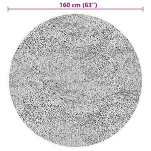 Schwarzer Kurzflor Teppich HUARTE Ø 160cm