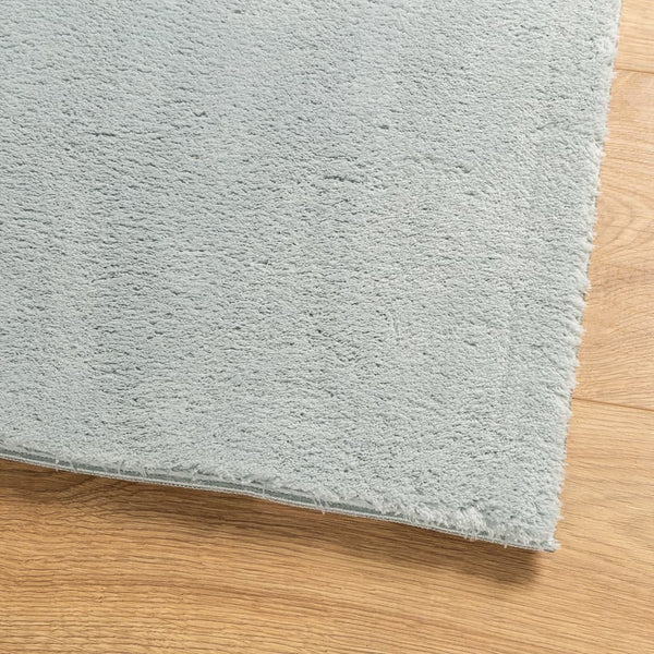 Blauer Kurzflor Teppich HUARTE 80x250 cm
