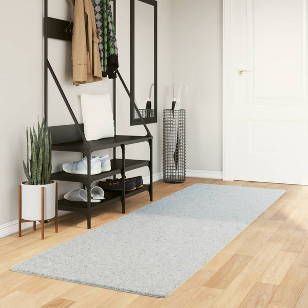 Blauer Kurzflor Teppich HUARTE 80x250 cm