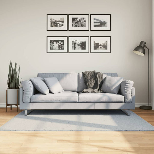 Blauer Kurzflor Teppich HUARTE, 120x170 cm