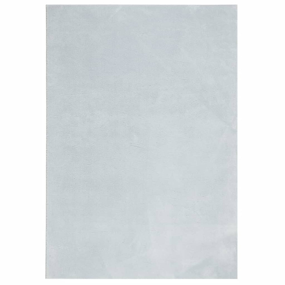 Blauer Kurzflor Teppich HUARTE 140x200 cm