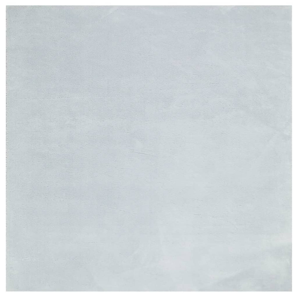 Blauer Kurzflor Teppich HUARTE, 160x160 cm