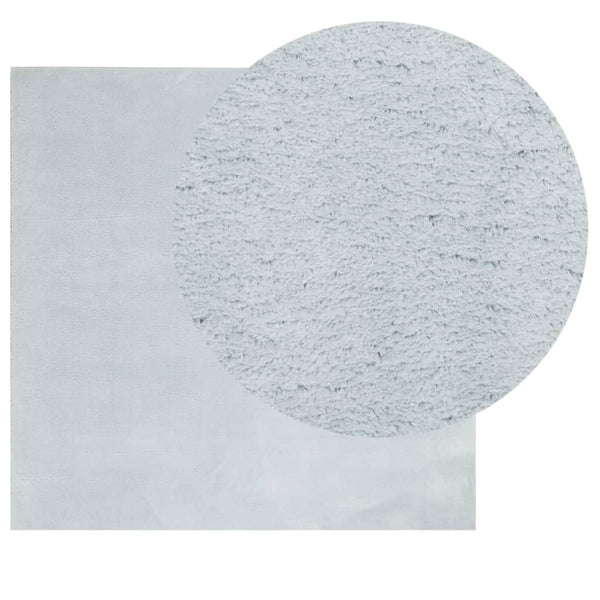 Blauer Kurzflor Teppich HUARTE, 160x160 cm
