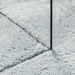 Blauer Kurzflor Teppich HUARTE, 160x160 cm
