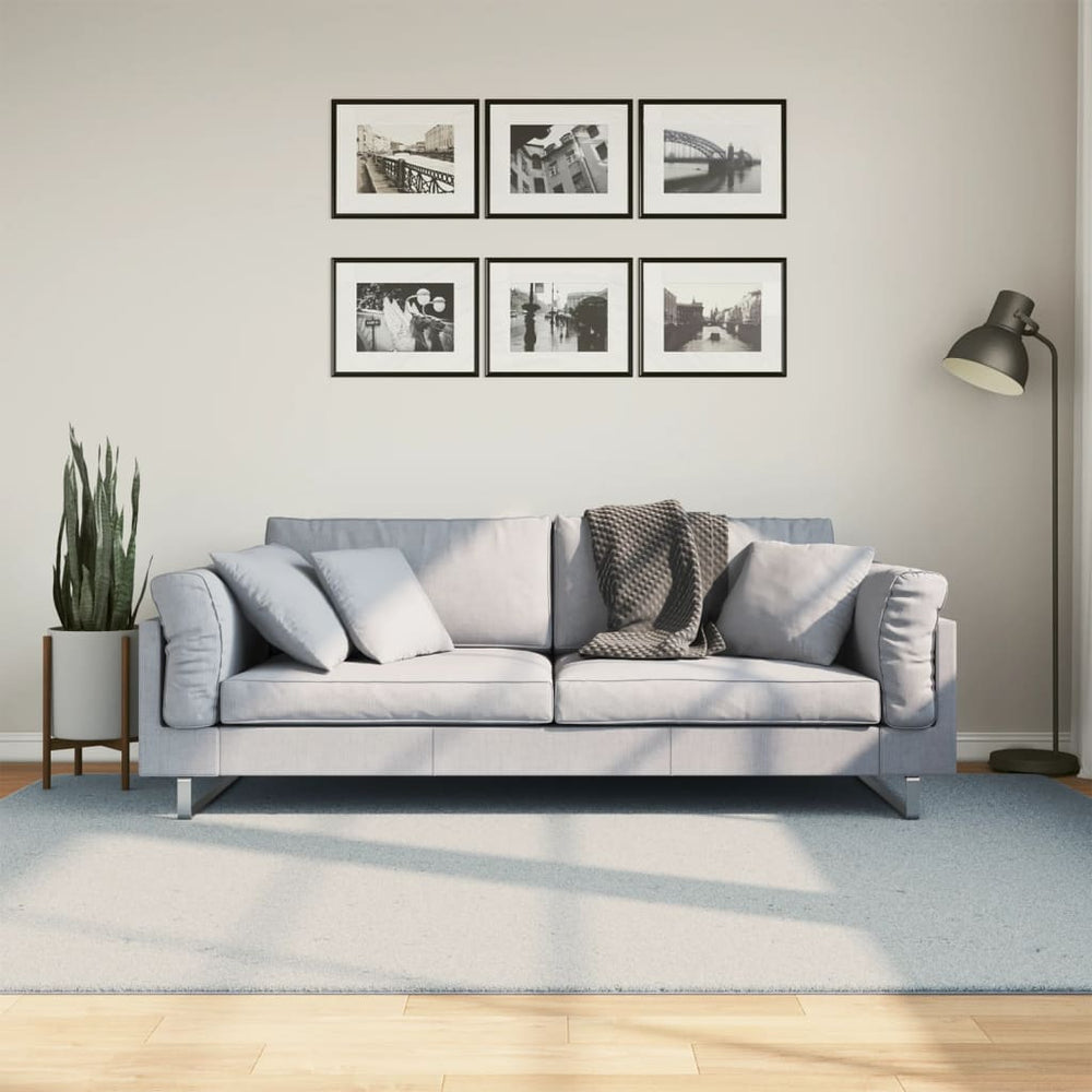 Blauer Kurzflor Teppich HUARTE 160x230 cm