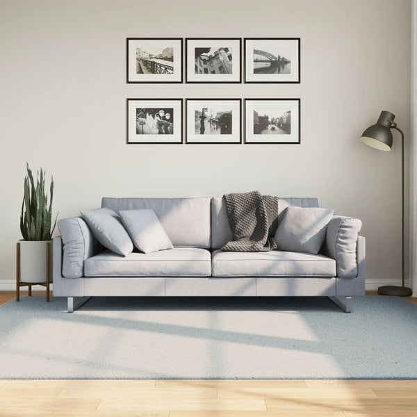 Blauer Kurzflor Teppich HUARTE 160x230 cm