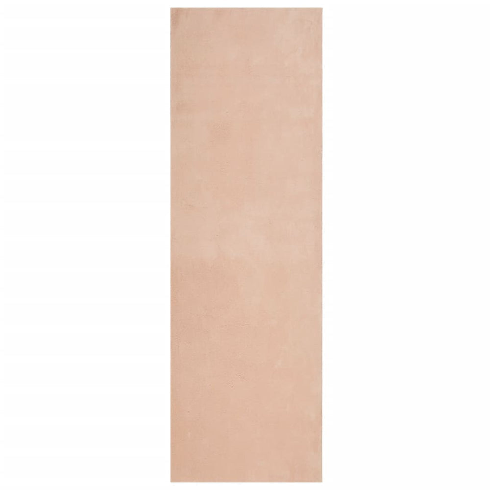 Blassrosa Teppich HUARTE, 80x250 cm