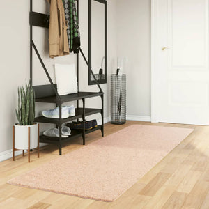Blassrosa Teppich HUARTE, 80x250 cm