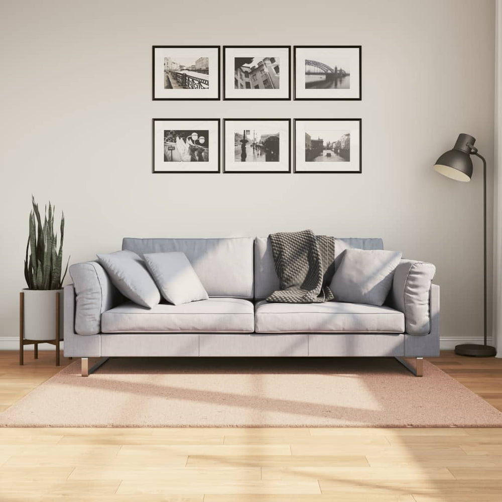 Blassrosa Teppich HUARTE, 120x170 cm