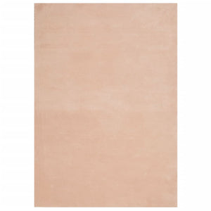 Blassrosa Teppich Kurzflor 140x200 cm