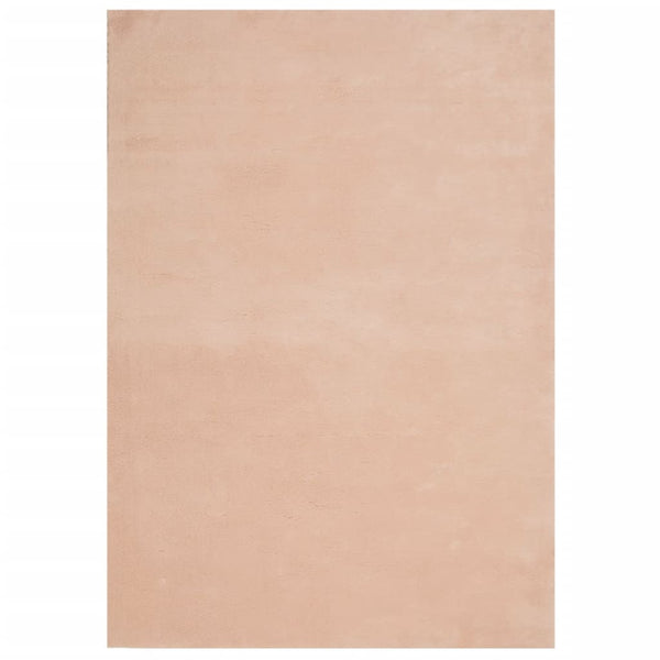 Blassrosa Teppich Kurzflor 140x200 cm