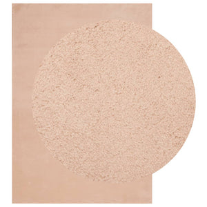 Blassrosa Teppich Kurzflor 140x200 cm