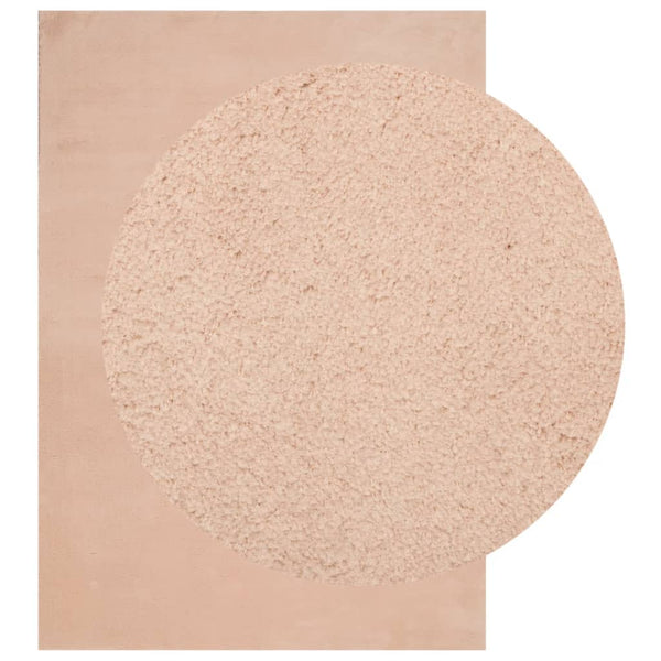Blassrosa Teppich HUARTE, 160x230 cm