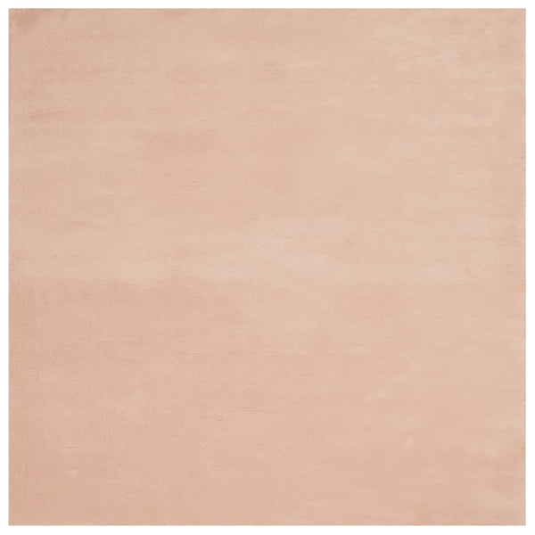 Blassrosa Teppich HUARTE, 200x200 cm