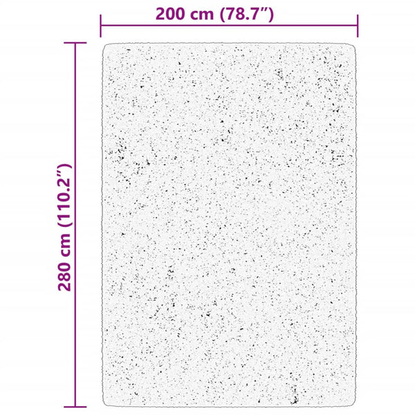 vidaXL Tapis HUARTE à poils courts, doux et lavable, rose pâle 200x280 cm