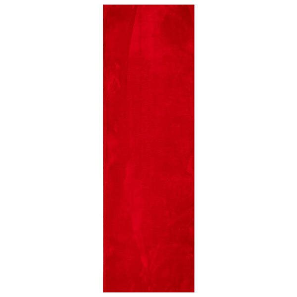 vidaXL Tapis HUARTE à poils courts, doux et lavable, rouge 80x250 cm