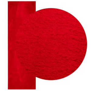 vidaXL Tapis HUARTE à poils courts, doux et lavable, rouge 80x250 cm