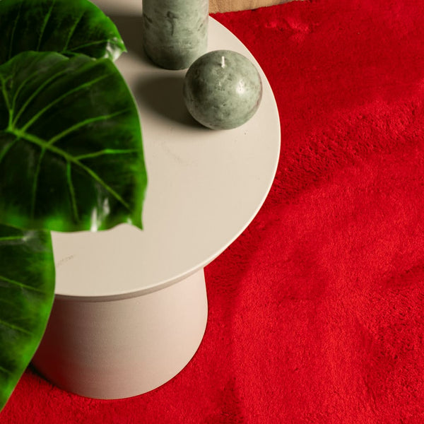 vidaXL Tapis HUARTE à poils courts, doux et lavable, rouge 80x250 cm