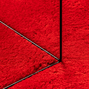 vidaXL Tapis HUARTE à poils courts, doux et lavable, rouge 80x250 cm